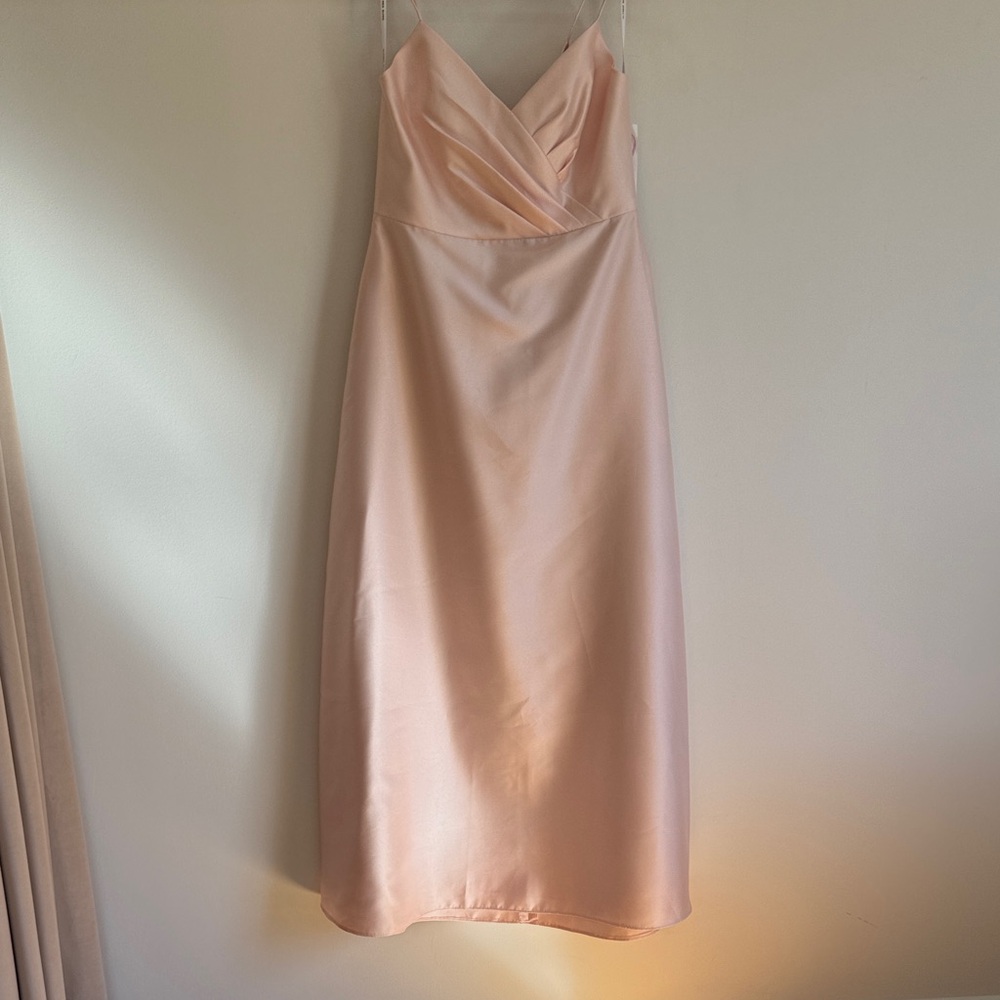Alfred Sung satin twill bridesmaid dress.